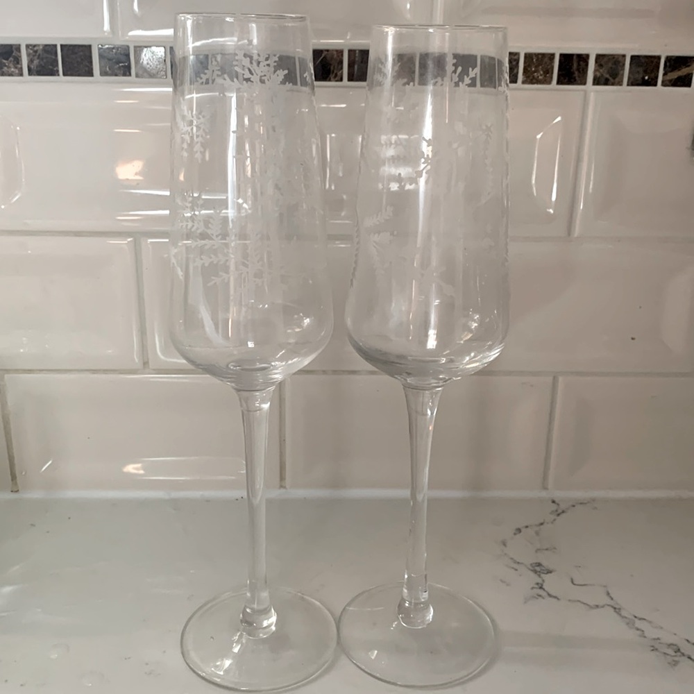 Pair of champagne glasses